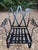 Russell Woodard Vintage Woodard Chantilly Rose Wrought Iron Spring Bouncer Armchair For Sale - Image 4 of 11