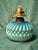 Rare Antique Blue Satin Glass Oil Kerosene Finger Lamp Hand-Blown Uv Reactive For Sale - Image 9 of 18