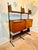 Modular bookcase with two closed boxes, one of which functions as a desk, produced in the 60s by mim and designed by ico...