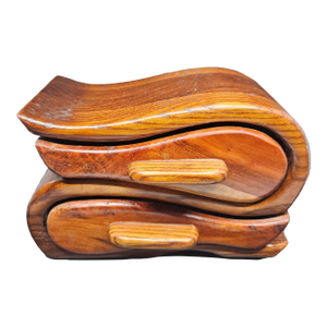 Vintage Jigsaw 85 Wood Jewelry Box
