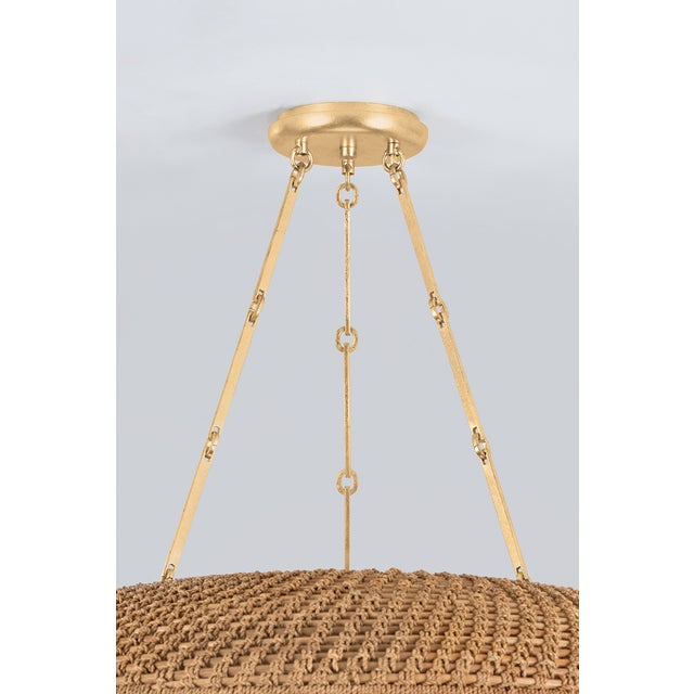 Metal Hudson Valley Lighting Oaklyn 36 in. 6 Light Chandelier in Vintage Gold Leaf Finish For Sale - Image 7 of 11