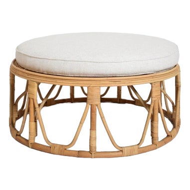 Arrabida Rattan Stool by Barracuda Interiors For Sale