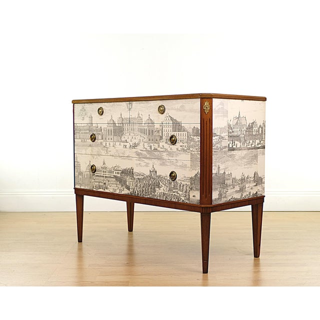 Gustavian (Swedish) Swedish Gustavian Chest with Illustrations, 1940s For Sale - Image 3 of 7