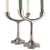 Crate & Barrel Danish Modern Candelabras in Silver Minimalist, Brutalist 9.5" For Sale - Image 10 of 11