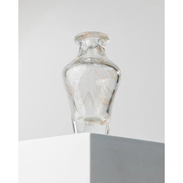 Vintage Clear Swirl Murano Glass Vase, Italy, 1970s For Sale - Image 8 of 11