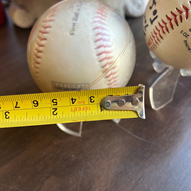 Vintage Pair of 1936 First Hall of Fame Election Baseballs and Stand For Sale - Image 12 of 12
