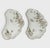 Late 19th Century Victorian English Alfred Meakin Crescent Semi-Porcelain Bone Dishes With Scalloped Rims, Gold Trim, Floral Pattern - Pair For Sale - Image 4 of 12