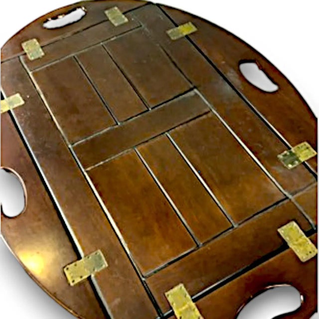 1980s Bombay Co Campaign Style Butler’s Tray Rolling Tea/Bar Cart For Sale - Image 4 of 10