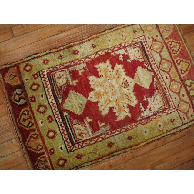 Early 20th Century Antique Turkish Red Rug - 1'11" x 3' For Sale - Image 5 of 6