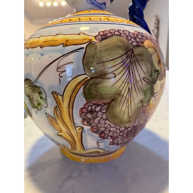Talaveras Style Ewer Pitcher Vase For Sale In San Francisco - Image 6 of 9