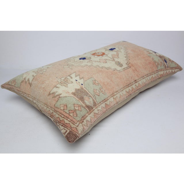 Handwoven Vintage Turkish Oushak Rug Pillow Cover-20'' X 34'' For Sale - Image 9 of 10