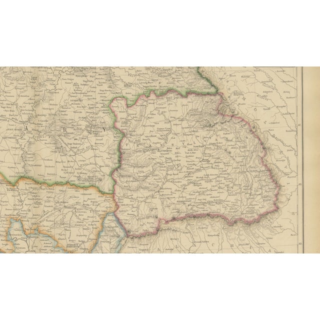 Mid 19th Century Antique Map of Hungary, Transylvania, Dalmatia and Croatia, 1860s For Sale - Image 5 of 9