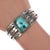 6.5" c1930's Navajo Ingot Silver and turquoise bracelet with whirling logs 27mm&lt;br&gt;wide, 5.5" plus 1" gap, 6.5"...