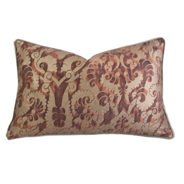 Designer Mariano Fortuny Laotze Italian Feather/Down Pillow 25" X 16" For Sale In Los Angeles - Image 6 of 7