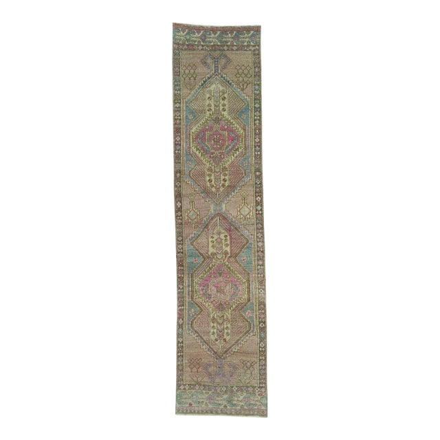 Turkish Vintage Rug 2'6" x 10'8" #20679 For Sale