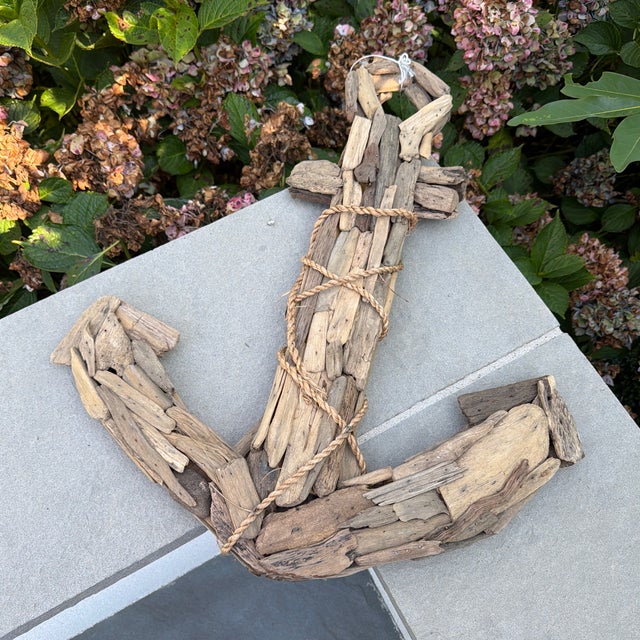 Handmade Vintage Driftwood Anchor For Sale - Image 10 of 11