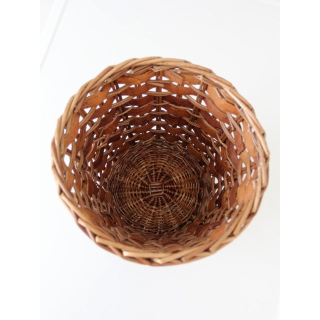 Wood Vintage Birch Bark Basket For Sale - Image 7 of 10