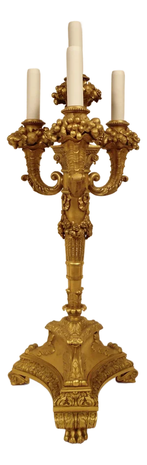 Pair Gilt Bronze Neo-Classical Candelabra Lamps Signed E. F, Caldwell