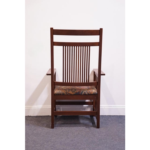 Canal Dover Solid Quarter Sawn Oak Contemporary Mission Style Dining Arm Chair For Sale In Kansas City - Image 6 of 10