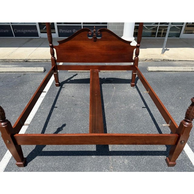 Vintage King Size Cherry Bed Frame by Y&j Furniture For Sale - Image 4 of 18
