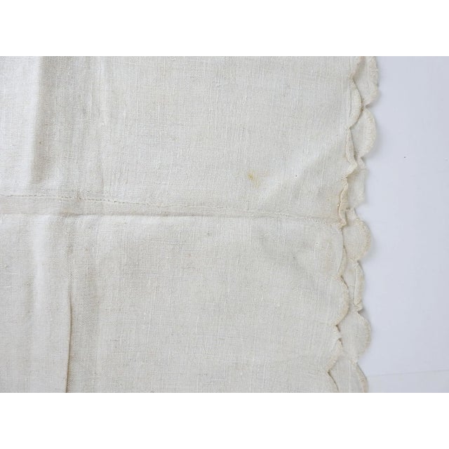 Antique Handwoven Linen Runner For Sale - Image 4 of 7