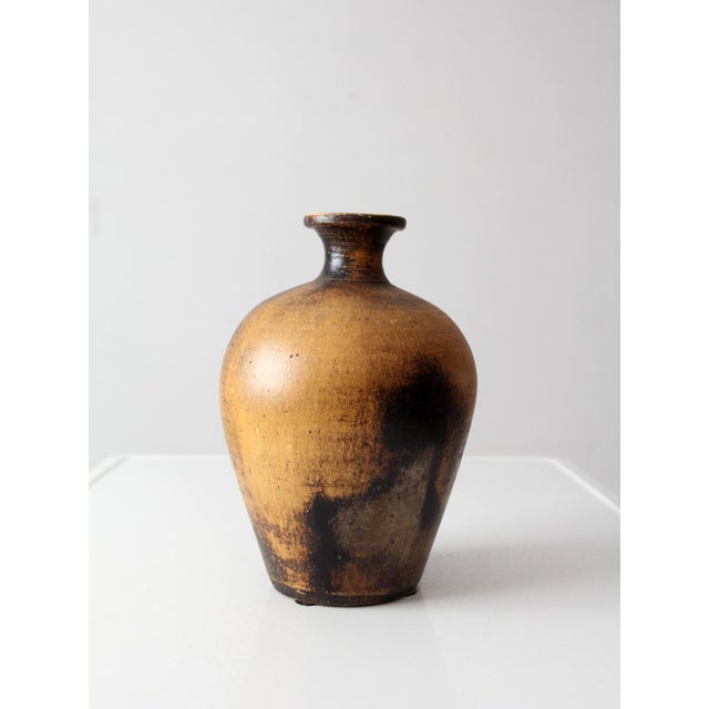 Ceramic Vintage Mid-Century Abstract Pottery Vase For Sale - Image 7 of 13