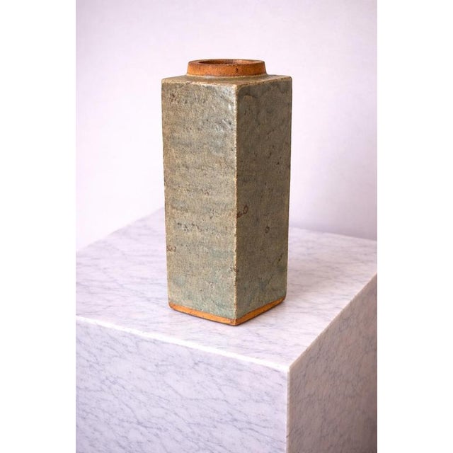 Vintage Swedish Brutalist Stoneware Vase by Rolf Palm for Höganäs, 1970s For Sale - Image 6 of 9