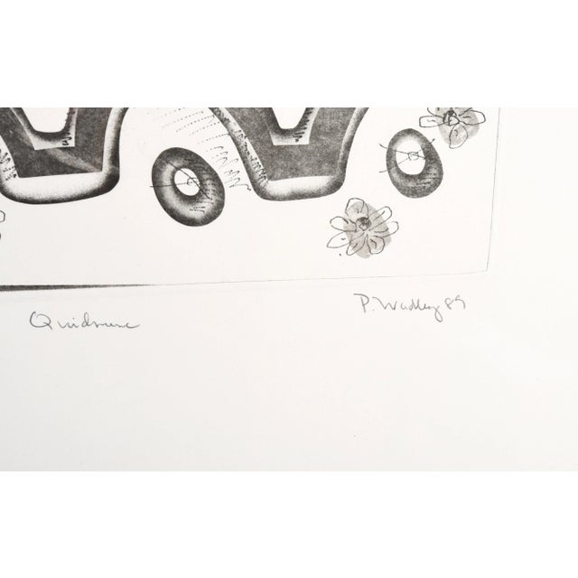 Patrick Wadley Signed Etching Abstract For Sale - Image 4 of 7