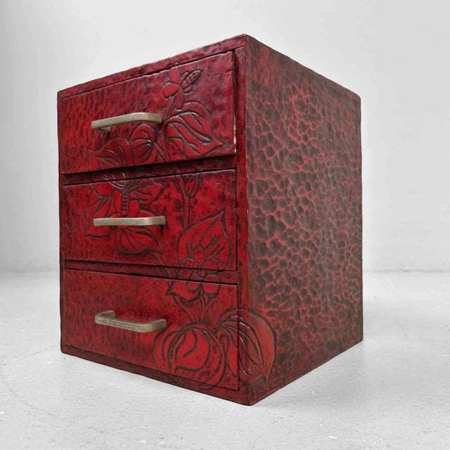 Kamakura Bori Haribako Flowers Sewing Box, Japan, 1960s For Sale - Image 4 of 11