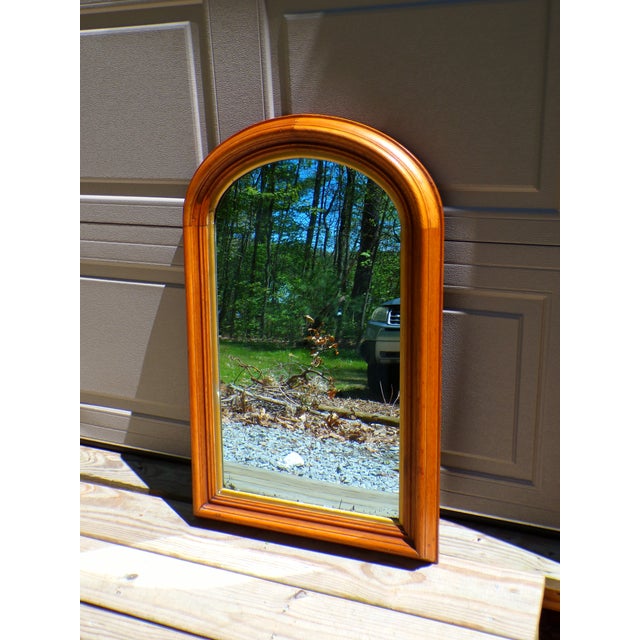 Brown Large Antique Arched Top Hall Pier Mirror Victorian Mercury Mirror For Sale - Image 8 of 10