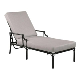 Woodbridge Furniture Carlyle Chaise, Satin Black Finish For Sale