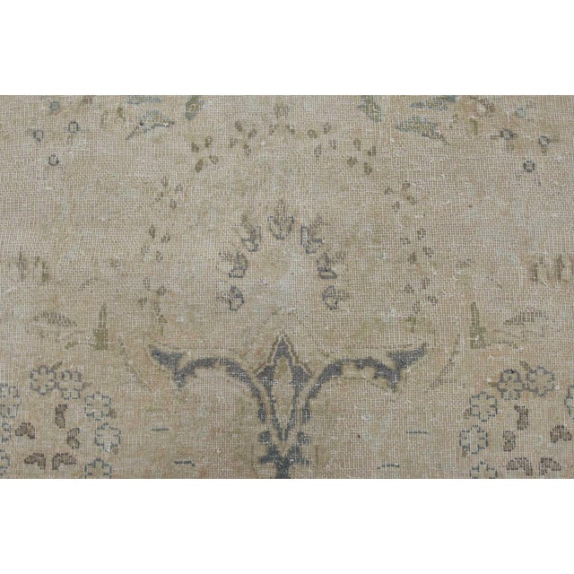 Kerman Rug 8’7” X 12’11” Pink Wool Vintage Distressed Hand-Knotted Carpet For Sale - Image 9 of 15
