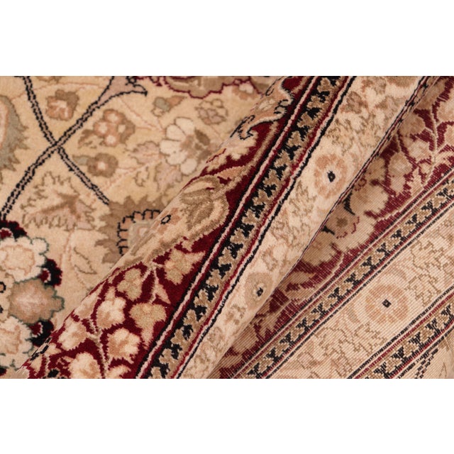 Textile Elegant Pak-Persian Beige/Red Wool Rug - 8'0'' X 10'2'' For Sale - Image 7 of 9