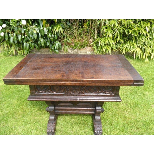 Antique Georgian Oak Hall Table with Duke of Devonshire Crest, 1790 For Sale - Image 14 of 18