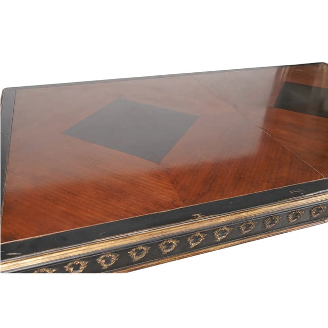 Black Judson Rothschild Neoclassical Style Dining Table With Two Leaves For Sale - Image 8 of 11