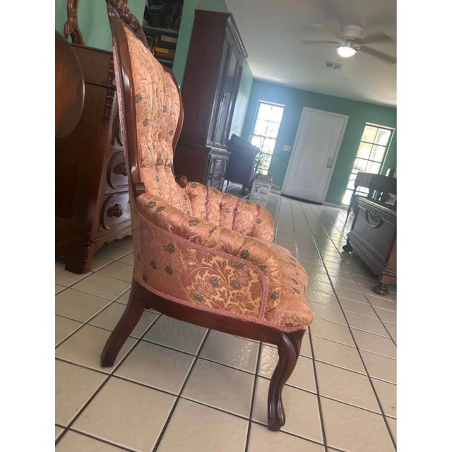 19th Century Rococo Revival Carved Armchair – Attributed to John Henry Belter For Sale - Image 4 of 7