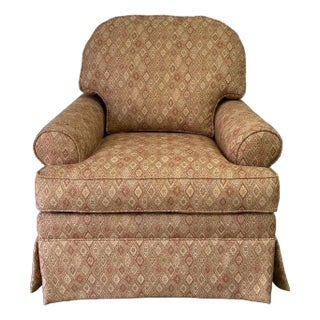 Ethan Allen Skirted Bottom Upholstered Chair For Sale