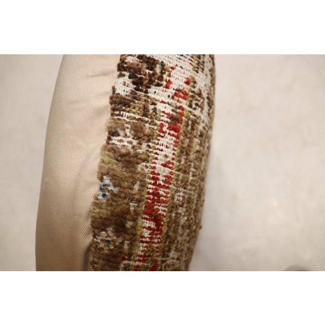 Antique Square Persian Rug Pillow For Sale - Image 4 of 5