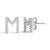 Expertly crafted to symbolize individuality and grace, this exquisite "M" initial stud earring is fashioned from radiant...