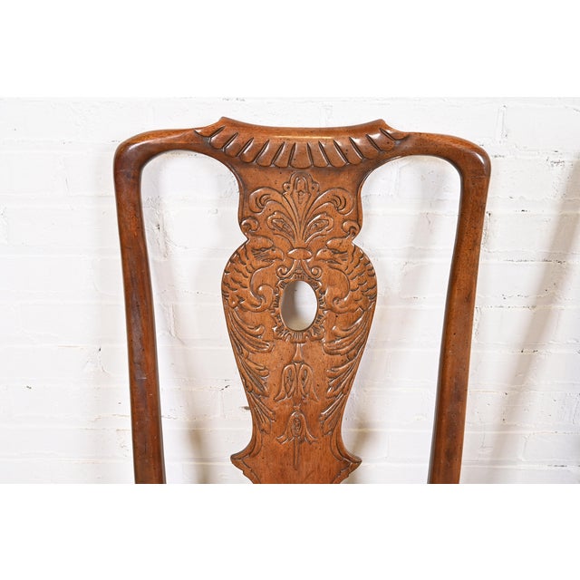 Henredon Chippendale Carved Mahogany Dining Chairs, Set of Ten For Sale In South Bend - Image 6 of 11