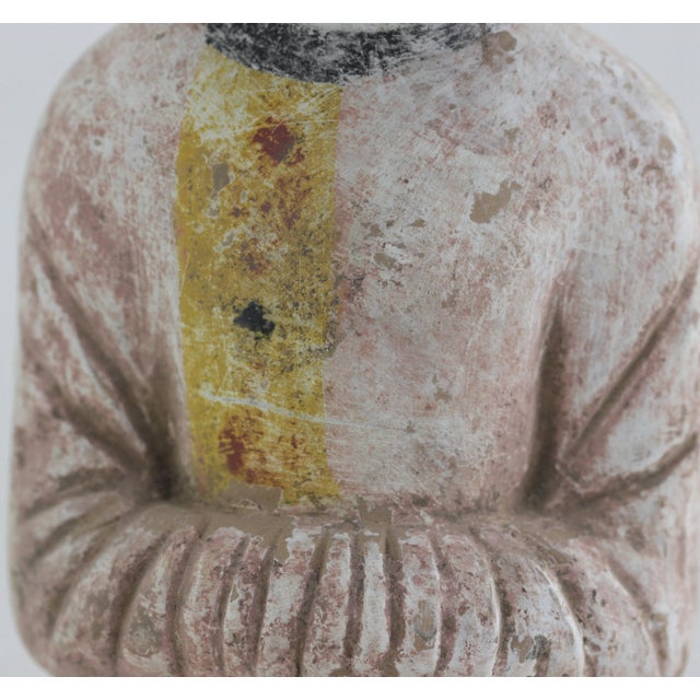 Ceramic Chinese Civil Official Pottery Figurine, Late Han Dynasty to Early Eastern Han Dynasty For Sale - Image 7 of 10