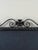 Gothic Vintage Spanish Revival Real Slate Chalkboard | Gothic Cross Wrought Iron Frame For Sale - Image 3 of 10