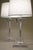 Plastic Matched Pair Xlarge Lucite Acrylic Astrolite Ritts Co. Geometric "Hourglass" Futuristic Modern Sculpture Table Lamps 1970's For Sale - Image 7 of 12