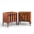 Kent Coffey Perspecta Mid Century Walnut and Rosewood 3-Drawer Nightstands - Pair Each nightstand measures: 24 wide x 16...