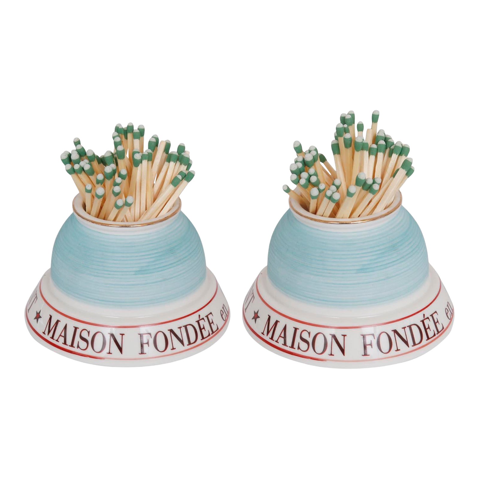 French Café Ceramic Match Strikers, a Pair | Chairish