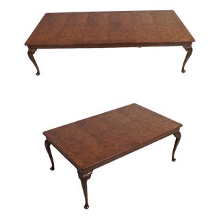 Baker Stately Homes Walnut Dining Room Table For Sale