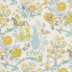 Schumacher Persian Lancers Wallpaper in Citron , Sample