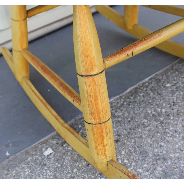 19th Century Fancy Original Painted Rocking Chair For Sale - Image 9 of 10