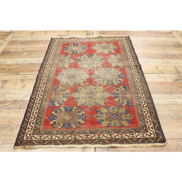 Textile Antique Persian Karabakh Rug - 03'08 X 05'01 For Sale - Image 7 of 9