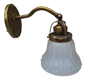 Art Deco Brass Wall Lamp, 1920s
